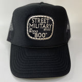 Street Military Brand Trucker Hat- Black & Gold