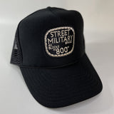 Street Military Brand Trucker Hat- Black & Gold