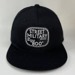 Street Military Brand Snapback Hat- Black, White, & Gray