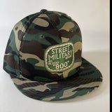 Street Military Brand Snapback Hat- Camo, Green, & Gray