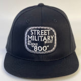 Street Military Brand Snapback for Kids- Black, White, & Gray