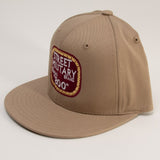 Street Military Brand Snapback Hat- Khaki, Maroon, & Gold