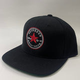 Street Military Classic Snapback Hat- Black, Red, & White