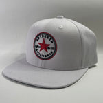 Street Military Classic Snapback Hat- White, Red, & Black