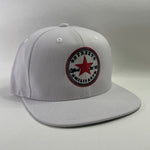 Street Military Classic Snapback Hat- White, Red, & Black