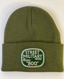Street Military Brand Beanie- Olive & Dark Green